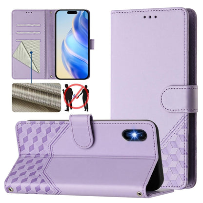 Honeycomb Embossing RFID Leather Phone Case, For iPhone XR, For iPhone XS Max, For iPhone 8 Plus / 7 Plus