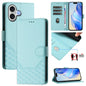 Honeycomb Embossing RFID Leather Phone Case, For iPhone 17e / 16e, For iPhone 17 Pro Max, For iPhone 17 Pro, For iPhone 17