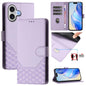Honeycomb Embossing RFID Leather Phone Case, For iPhone 17e / 16e, For iPhone 17 Pro Max, For iPhone 17 Pro, For iPhone 17