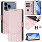 Honeycomb Embossing RFID Leather Phone Case, For iPhone 18 Pro / 17 Pro, For iPhone 18 Pro Max / 17 Pro Max, For iPhone 17e / 16e, For iPhone 17