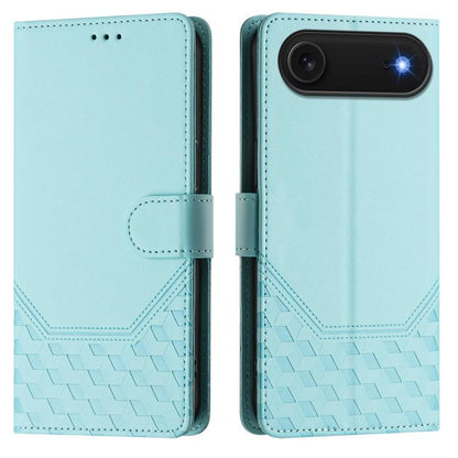 Honeycomb Embossing RFID Leather Phone Case, For iPhone Air, For iPhone 16 Pro Max, For iPhone 16 Pro, For iPhone 16 Plus