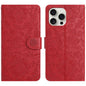 Floral Embossed Pattern Leather Phone Case, For iPhone 16, For iPhone 15 Pro Max, For iPhone 15 Pro, For iPhone 15 Plus