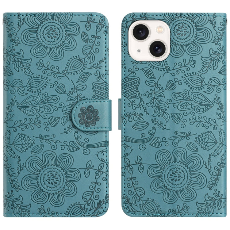Floral Embossed Pattern Leather Phone Case, For iPhone 16, For iPhone 15 Pro Max, For iPhone 15 Pro, For iPhone 15 Plus