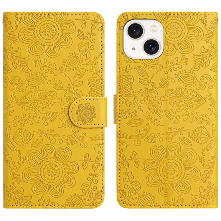 Floral Embossed Pattern Leather Phone Case, For iPhone 16, For iPhone 15 Pro Max, For iPhone 15 Pro, For iPhone 15 Plus