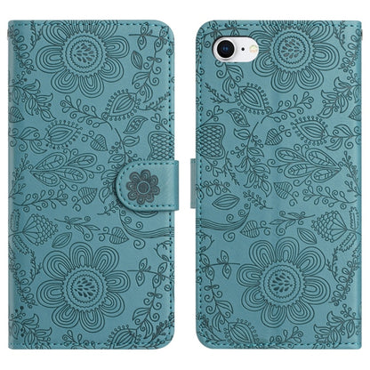 Floral Embossed Pattern Leather Phone Case, For iPhone 14 Pro Max, For iPhone SE 2022 / 2020 / 8 / 7, For iPhone 13 Pro Max, For iPhone 13 Pro