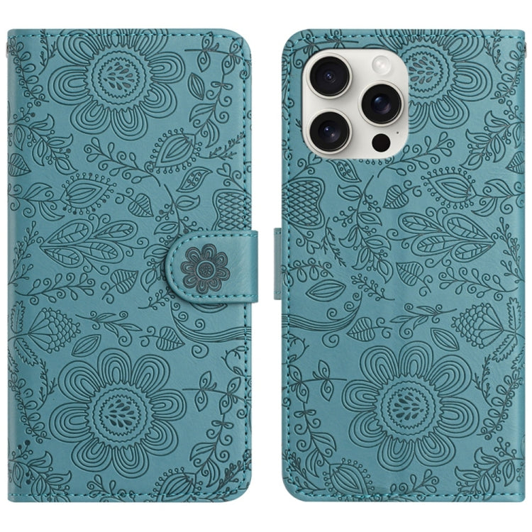 Floral Embossed Pattern Leather Phone Case, For iPhone 14 Pro Max, For iPhone SE 2022 / 2020 / 8 / 7, For iPhone 13 Pro Max, For iPhone 13 Pro