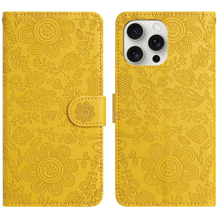 Floral Embossed Pattern Leather Phone Case, For iPhone 14 Pro Max, For iPhone SE 2022 / 2020 / 8 / 7, For iPhone 13 Pro Max, For iPhone 13 Pro