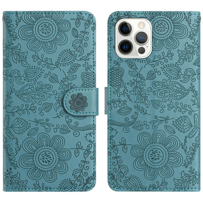 Floral Embossed Pattern Leather Phone Case, For iPhone 13, For iPhone 13 mini, For iPhone 12 / 12 Pro, For iPhone 12 Pro Max