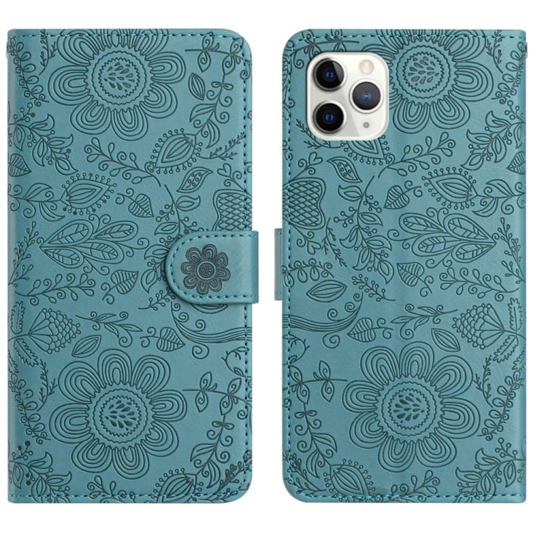Floral Embossed Pattern Leather Phone Case, For iPhone 12 mini, For iPhone 11 Pro Max, For iPhone 11, For iPhone 11 Pro