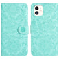 Floral Embossed Pattern Leather Phone Case, For iPhone 12 mini, For iPhone 11 Pro Max, For iPhone 11, For iPhone 11 Pro