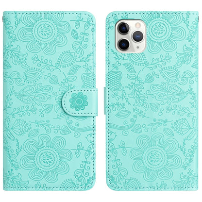 Floral Embossed Pattern Leather Phone Case, For iPhone 12 mini, For iPhone 11 Pro Max, For iPhone 11, For iPhone 11 Pro