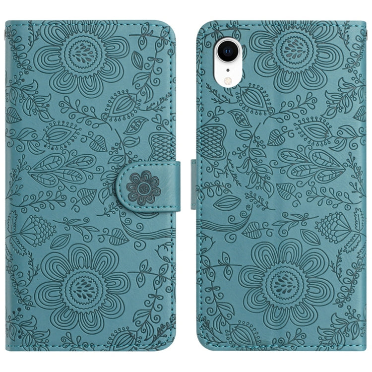 Floral Embossed Pattern Leather Phone Case, For iPhone X / XS, For iPhone XR, For iPhone XS Max, For iPhone 7 Plus / 8 Plus