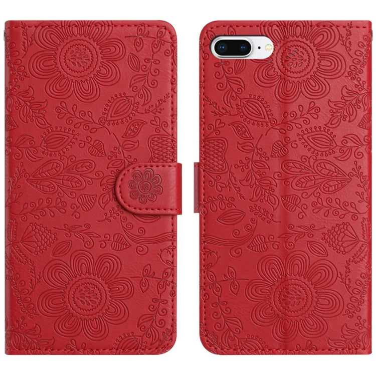 Floral Embossed Pattern Leather Phone Case, For iPhone X / XS, For iPhone XR, For iPhone XS Max, For iPhone 7 Plus / 8 Plus