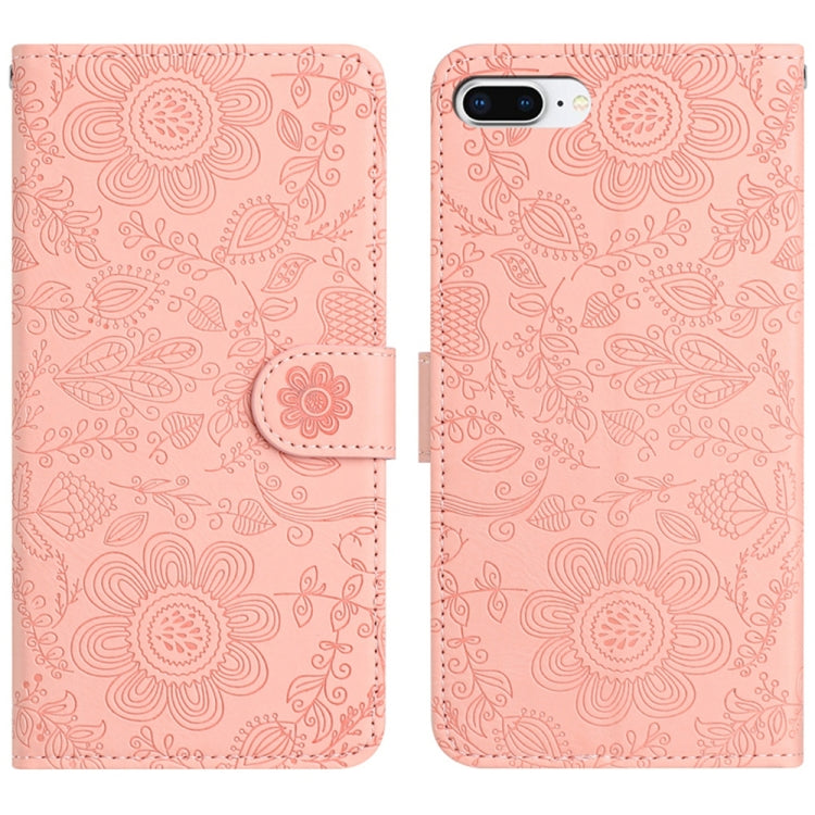 Floral Embossed Pattern Leather Phone Case, For iPhone X / XS, For iPhone XR, For iPhone XS Max, For iPhone 7 Plus / 8 Plus