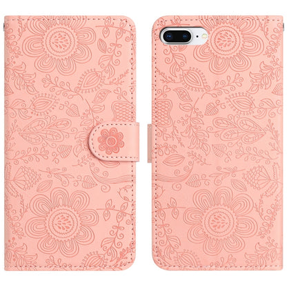 Floral Embossed Pattern Leather Phone Case, For iPhone X / XS, For iPhone XR, For iPhone XS Max, For iPhone 7 Plus / 8 Plus