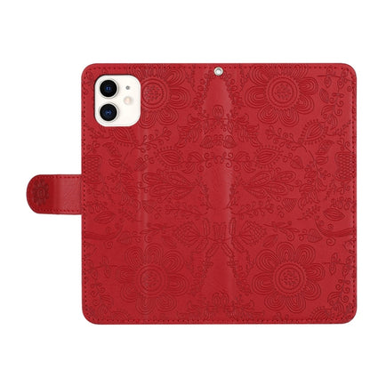 Floral Embossed Pattern Leather Phone Case, For iPhone 12 mini, For iPhone 11 Pro Max, For iPhone 11, For iPhone 11 Pro