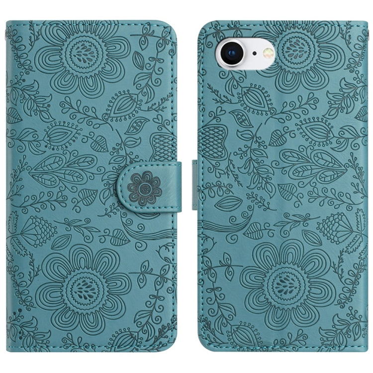 Floral Embossed Pattern Leather Phone Case, For iPhone 18 Pro / 17 Pro, For iPhone 18 Pro Max / 17 Pro Max, For iPhone 17e / 16e, For iPhone 17
