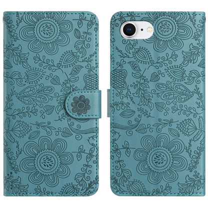 Floral Embossed Pattern Leather Phone Case, For iPhone 18 Pro / 17 Pro, For iPhone 18 Pro Max / 17 Pro Max, For iPhone 17e / 16e, For iPhone 17