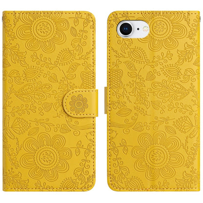 Floral Embossed Pattern Leather Phone Case, For iPhone 18 Pro / 17 Pro, For iPhone 18 Pro Max / 17 Pro Max, For iPhone 17e / 16e, For iPhone 17