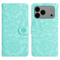 Floral Embossed Pattern Leather Phone Case, For iPhone 18 Pro / 17 Pro, For iPhone 18 Pro Max / 17 Pro Max, For iPhone 17e / 16e, For iPhone 17