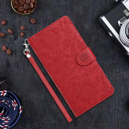 Floral Embossed Pattern Leather Phone Case, For iPhone 18 Pro / 17 Pro, For iPhone 18 Pro Max / 17 Pro Max, For iPhone 17e / 16e, For iPhone 17