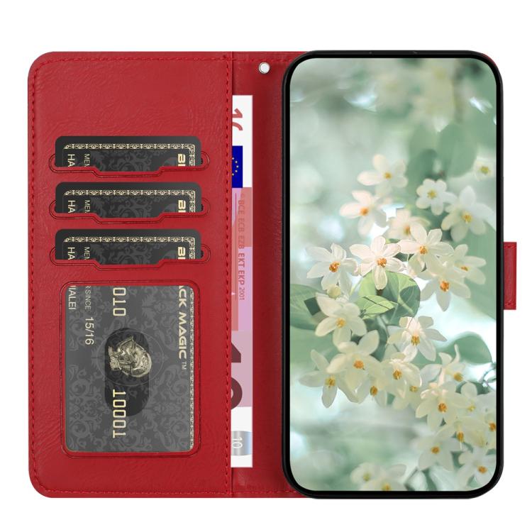 Floral Embossed Pattern Leather Phone Case, For iPhone 18 Pro / 17 Pro, For iPhone 18 Pro Max / 17 Pro Max, For iPhone 17e / 16e, For iPhone 17