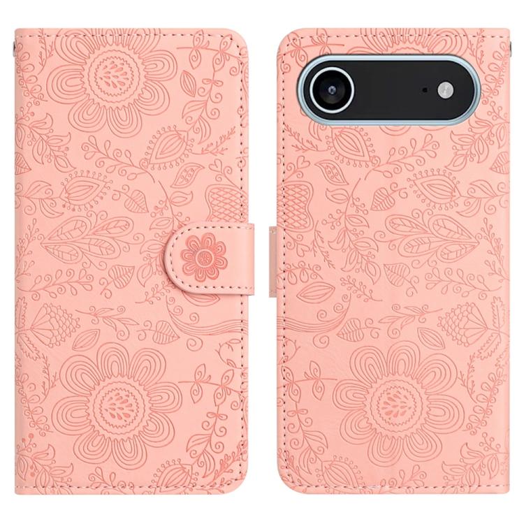 Floral Embossed Pattern Leather Phone Case, For iPhone 17 Pro Max, For iPhone 17 Pro, For iPhone 17, For iPhone Air