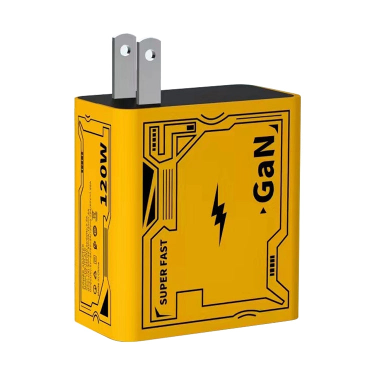 HX111 120W USB, Type-C GaN Ultra-fast Charger, US Plug, EU Plug, UK Plug