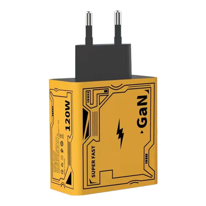 HX111 120W USB, Type-C GaN Ultra-fast Charger, US Plug, EU Plug, UK Plug