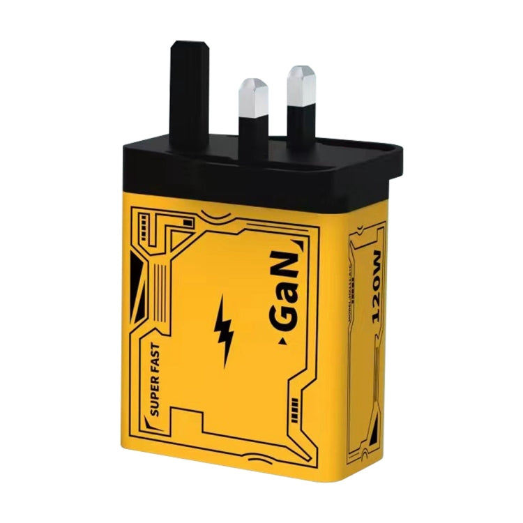 HX111 120W USB, Type-C GaN Ultra-fast Charger, US Plug, EU Plug, UK Plug