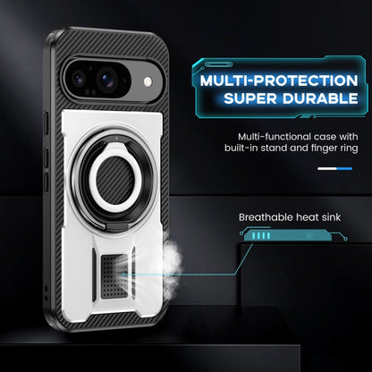 Ring Holder Carbon Fiber PC Hybrid TPU Phone Case