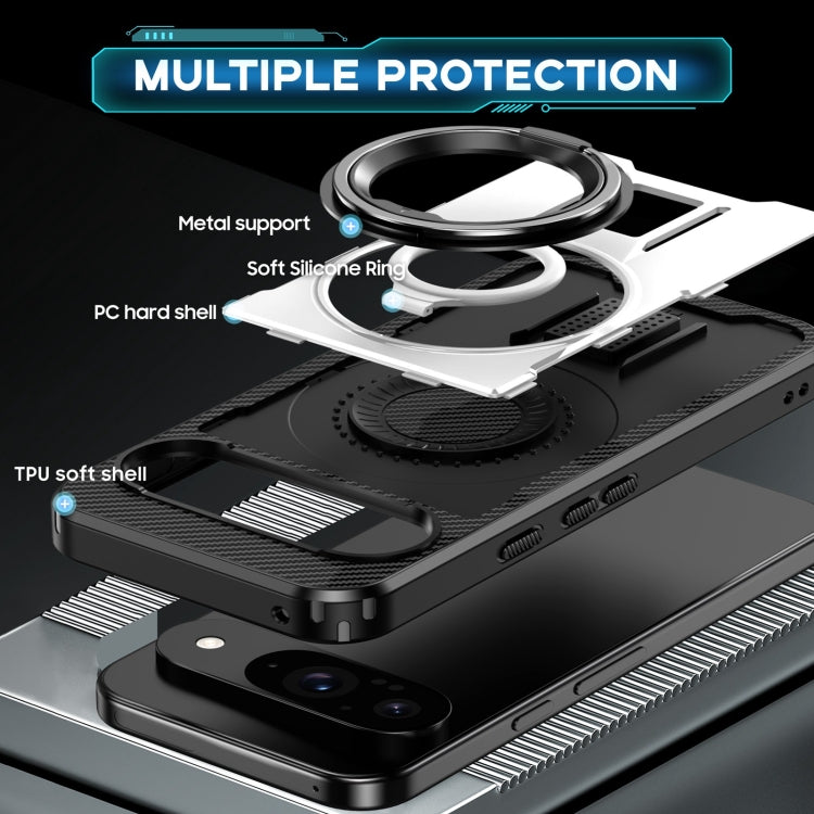Ring Holder Carbon Fiber PC Hybrid TPU Phone Case