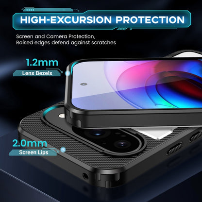 Ring Holder Carbon Fiber PC Hybrid TPU Phone Case