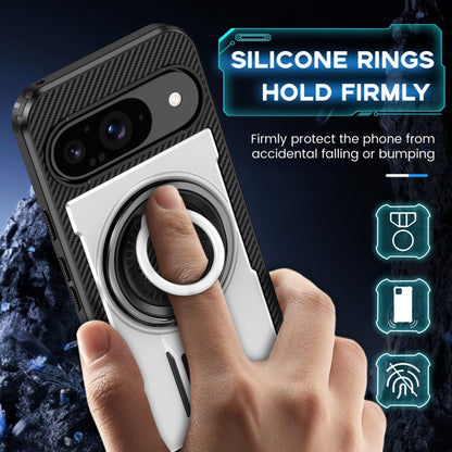 Ring Holder Carbon Fiber PC Hybrid TPU Phone Case