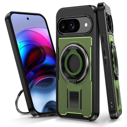 Ring Holder Carbon Fiber PC Hybrid TPU Phone Case