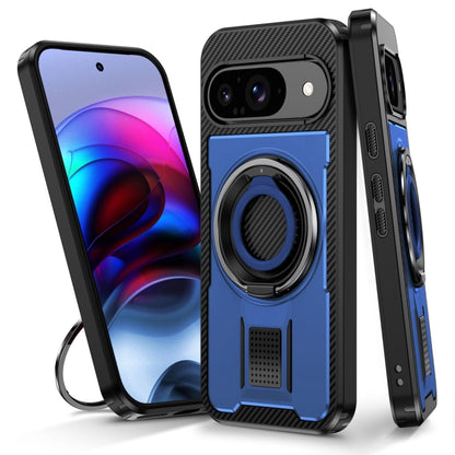 Ring Holder Carbon Fiber PC Hybrid TPU Phone Case