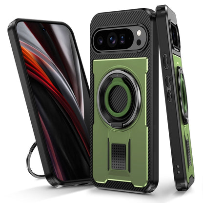 Ring Holder Carbon Fiber PC Hybrid TPU Phone Case
