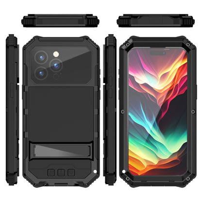 R-JUST Life Waterproof Dustproof Shockproof Holder Phone Case, For iPhone 15 Pro Max, For iPhone 15 Plus