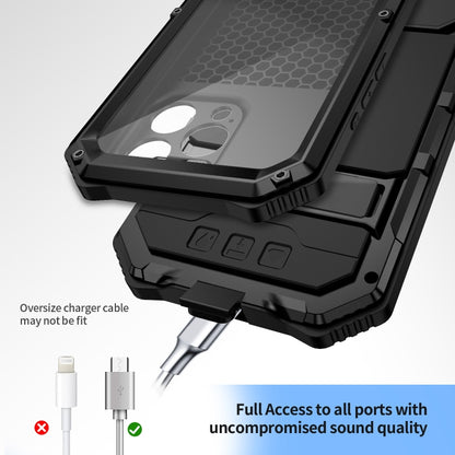 R-JUST Life Waterproof Dustproof Shockproof Holder Phone Case, For iPhone 15 Pro Max, For iPhone 15 Plus
