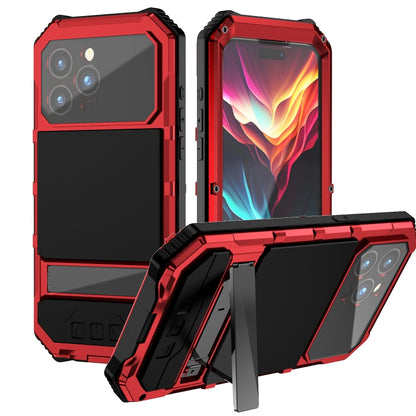 R-JUST Life Waterproof Dustproof Shockproof Holder Phone Case, For iPhone 17e / 16e, For iPhone 17 Pro Max, For iPhone 17 Pro, For iPhone 17, For iPhone 16 Pro Max, For iPhone 16 Plus, For iPhone 15 Pro Max, For iPhone 15 Plus