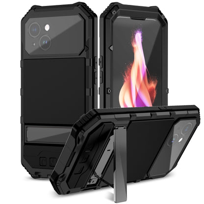 R-JUST Life Waterproof Dustproof Shockproof Holder Phone Case, For iPhone 17e / 16e, For iPhone 17 Pro Max, For iPhone 17 Pro, For iPhone 17, For iPhone 16 Pro Max, For iPhone 16 Plus, For iPhone 15 Pro Max, For iPhone 15 Plus