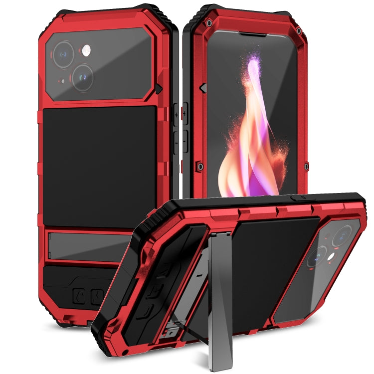 R-JUST Life Waterproof Dustproof Shockproof Holder Phone Case, For iPhone 17e / 16e, For iPhone 17 Pro Max, For iPhone 17 Pro, For iPhone 17, For iPhone 16 Pro Max, For iPhone 16 Plus, For iPhone 15 Pro Max, For iPhone 15 Plus