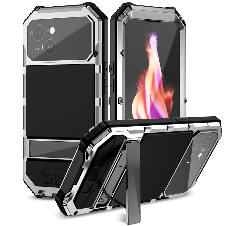 R-JUST Life Waterproof Dustproof Shockproof Holder Phone Case, For iPhone 17e / 16e, For iPhone 17 Pro Max, For iPhone 17 Pro, For iPhone 17, For iPhone 16 Pro Max, For iPhone 16 Plus, For iPhone 15 Pro Max, For iPhone 15 Plus