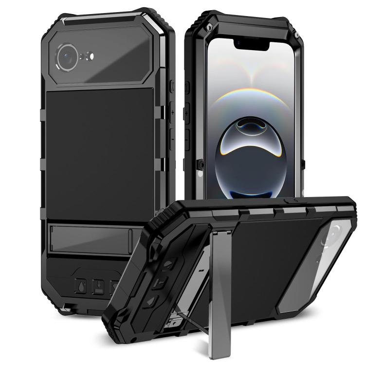 R-JUST Life Waterproof Dustproof Shockproof Holder Phone Case, For iPhone 17e / 16e, For iPhone 17 Pro Max, For iPhone 17 Pro, For iPhone 17, For iPhone 16 Pro Max, For iPhone 16 Plus, For iPhone 15 Pro Max, For iPhone 15 Plus