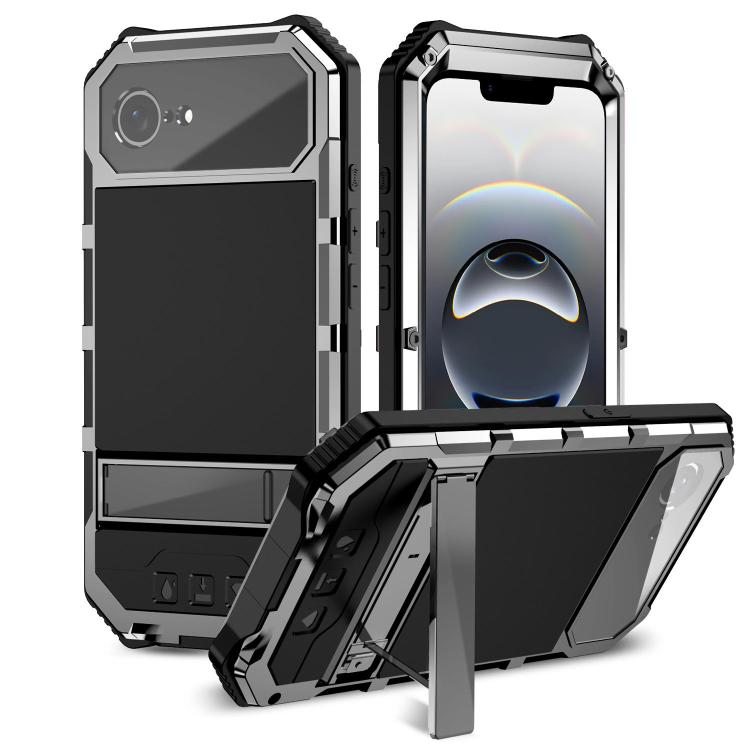 R-JUST Life Waterproof Dustproof Shockproof Holder Phone Case, For iPhone 18 Pro, For iPhone 18 Pro Max, For iPhone 17e / 16e, For iPhone 17 Pro Max, For iPhone 17 Pro, For iPhone 17, For iPhone 16 Pro Max, For iPhone 16 Plus