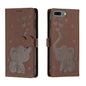 Cartoon Elephant Embossed Leather Phone Case, For iPhone XS Max, For iPhone 8 Plus / 7 Plus