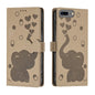 Cartoon Elephant Embossed Leather Phone Case, For iPhone XS Max, For iPhone 8 Plus / 7 Plus