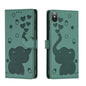 Cartoon Elephant Embossed Leather Phone Case, For iPhone 11, For iPhone 11 Pro, For iPhone X / XS, For iPhone XR