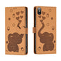 Cartoon Elephant Embossed Leather Phone Case, For iPhone 11, For iPhone 11 Pro, For iPhone X / XS, For iPhone XR