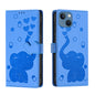 Cartoon Elephant Embossed Leather Phone Case, For iPhone SE 2022 / 2020, For iPhone 13 Pro Max, For iPhone 13 Pro, For iPhone 13